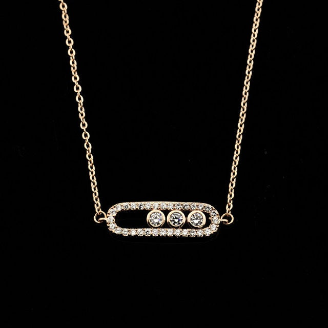 Oriental Infinity Necklace in rose gold