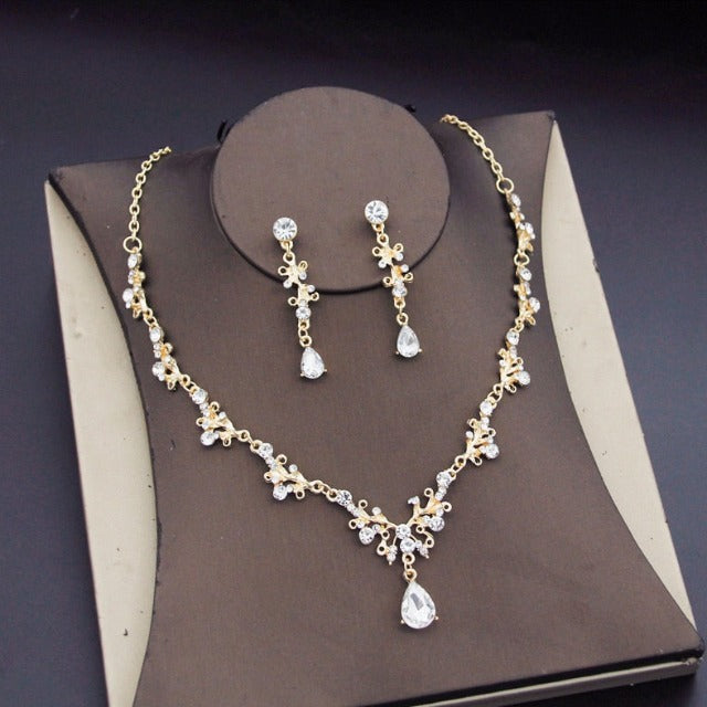 Diamond Bridal Necklace Gold