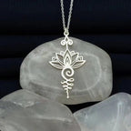 Lotus Radiance Necklace in silver