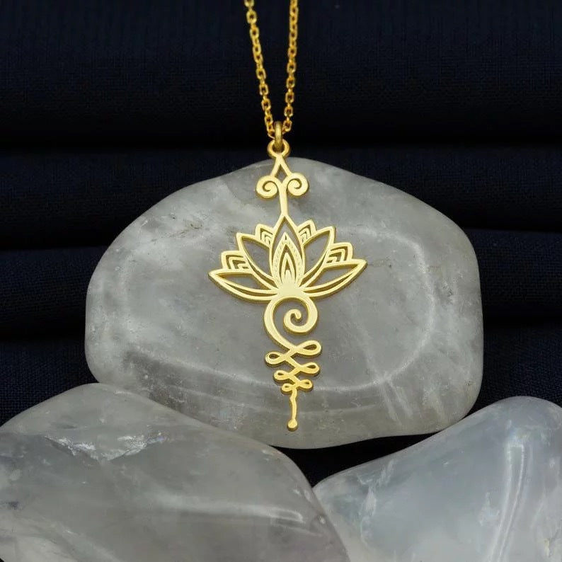 Lotus Radiance Necklace in gold