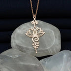 Lotus Radiance Necklace in rose gold
