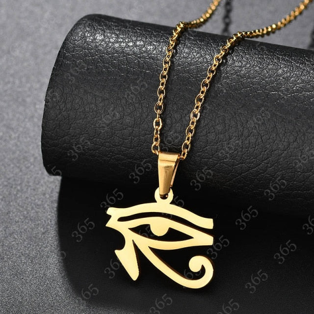 Egypt Necklace Eye of Wadjet Horus gold