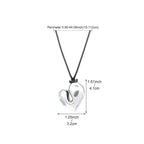 Cord Necklace with Heart Pendant
