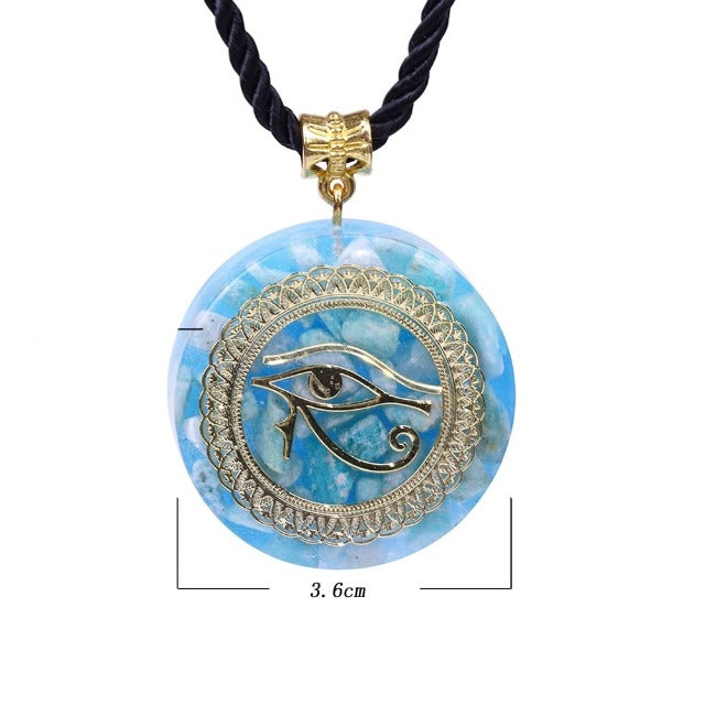 Egyptian Eye of Horus Orgonite Necklace