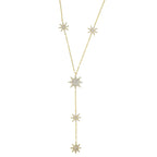Y necklace - star neckline chain for women in gold