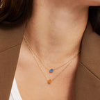 Necklace and pendant with small round birthstone