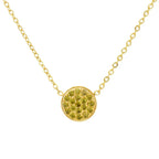 Necklace and pendant with small round August birthstone