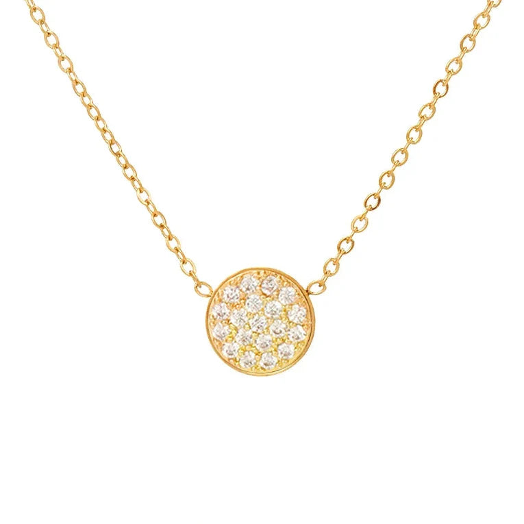 Necklace and pendant with small round April birthstone