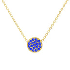 Necklace and pendant with small round March birthstone