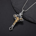 Necklace and Saint Benedict Cross Pendant of Jesus style A