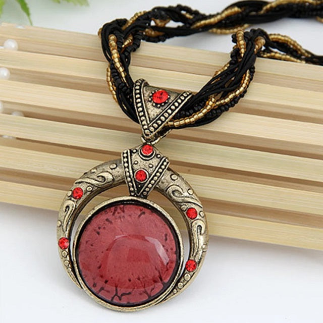 Red Ethnic Necklace