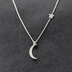 Star & Moon Necklace Silver