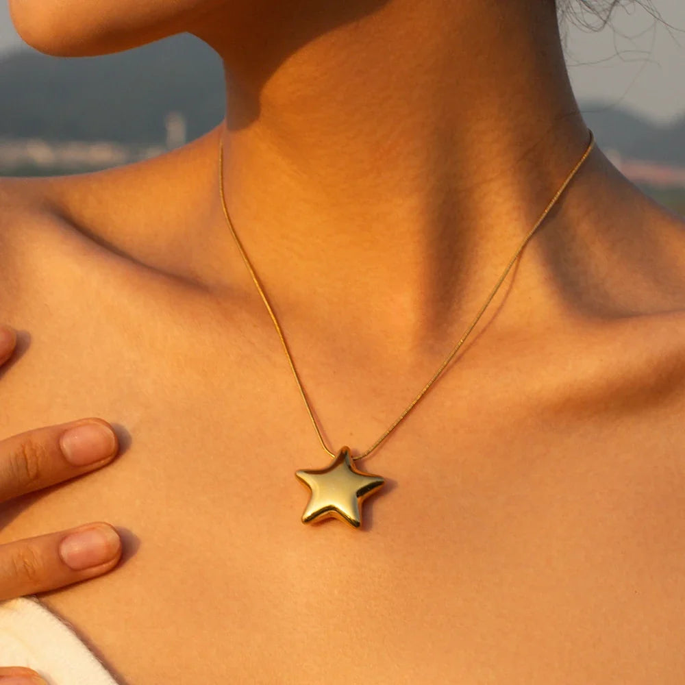 Women's Necklace Star Pendant Gold