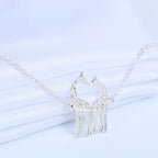 Silver Giraffe Necklace