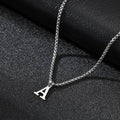 Men's necklace with initial A pendant