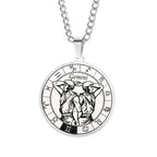 Horoscope Necklace Silver Zodiac Constellation Pendant Gemini