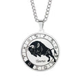 Horoscope Necklace Silver Zodiac Constellation Pendant Taurus