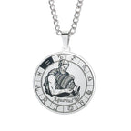 Horoscope Necklace Silver Zodiac Constellation Pendant Aquarius