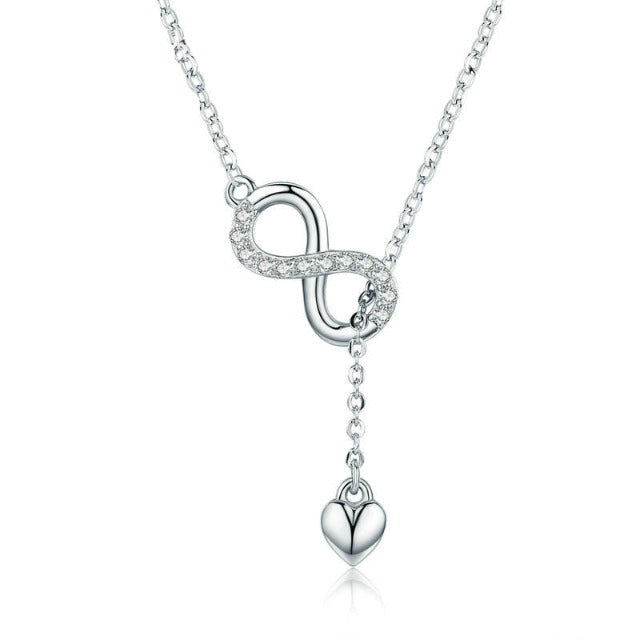 Infinity Necklace with Silver Pendant