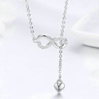Infinity Necklace with Silver Pendant