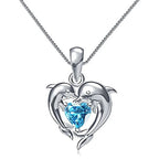 Timeless necklace with double dolphin