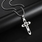 Silver Cross Necklace & Locket