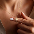 Women's Cross Necklace & Pendant in Gold