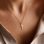 Women's Cross Necklace & Pendant in Gold