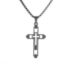 Black Cross Necklace & Locket