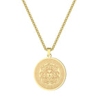 Greek Gorgon Medusa Necklace Gold