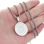 Greek Gorgon Medusa Necklace Silver