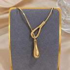 Original Necklace with Gold Water Drop Pendant