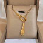 Original Necklace with Gold Water Drop Pendant