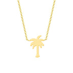 Gold & Silver Palm Tree Necklace for Women gold