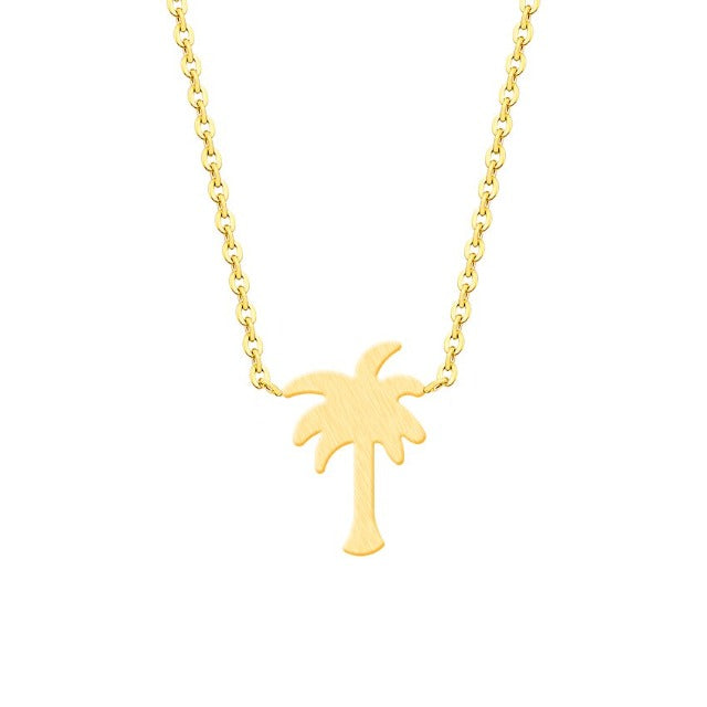 Gold & Silver Palm Tree Necklace for Women gold