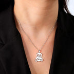 Cute Cute Panda Necklace Silver