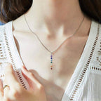 7 Chakras Natural Stone Pendant Necklace for Men and Women
