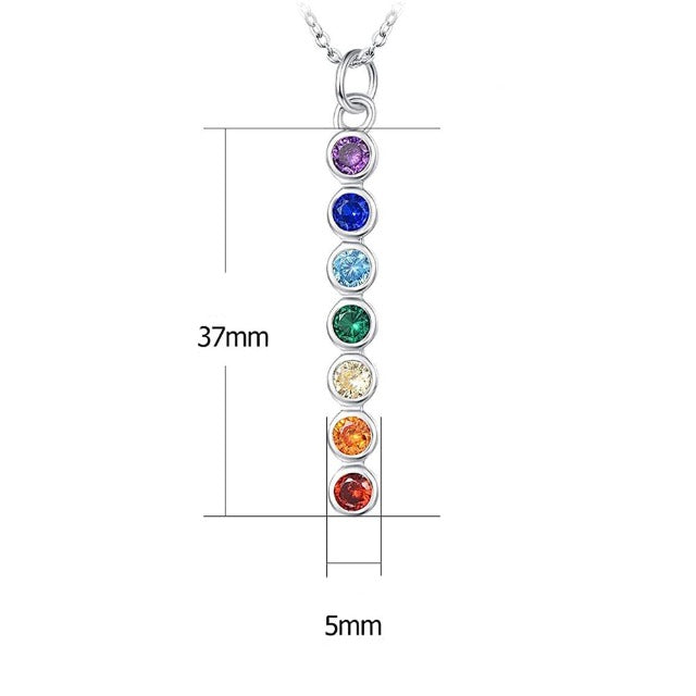 7 Chakras Natural Stone Pendant Necklace for Men and Women