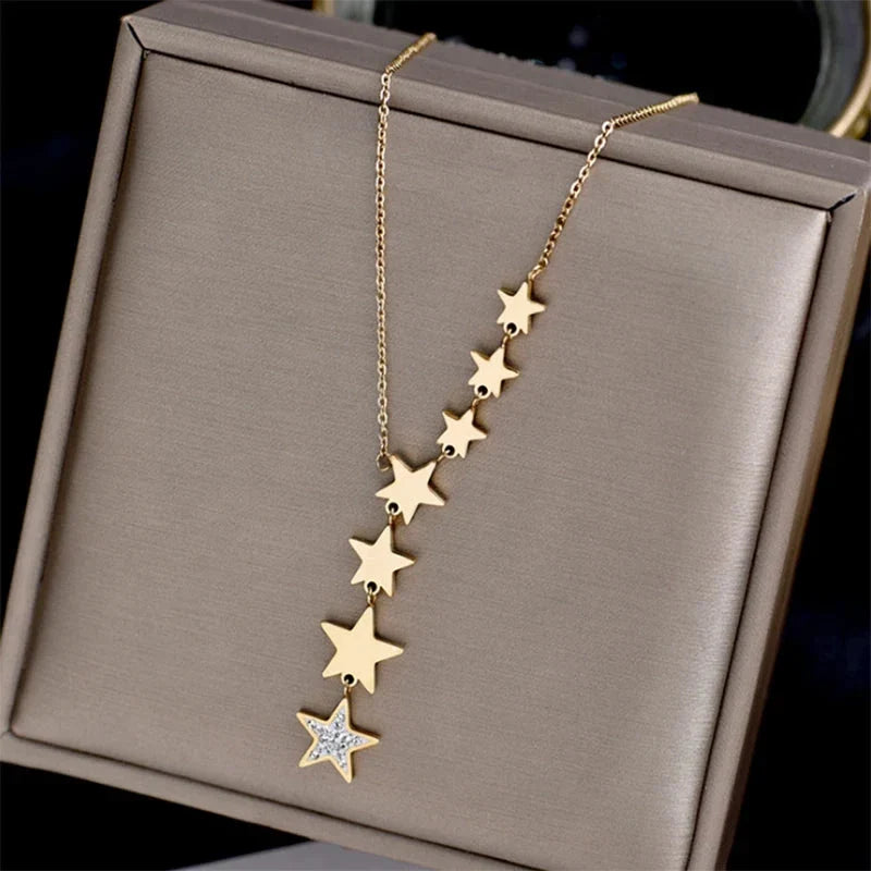 Multi-Star Pendant Necklace