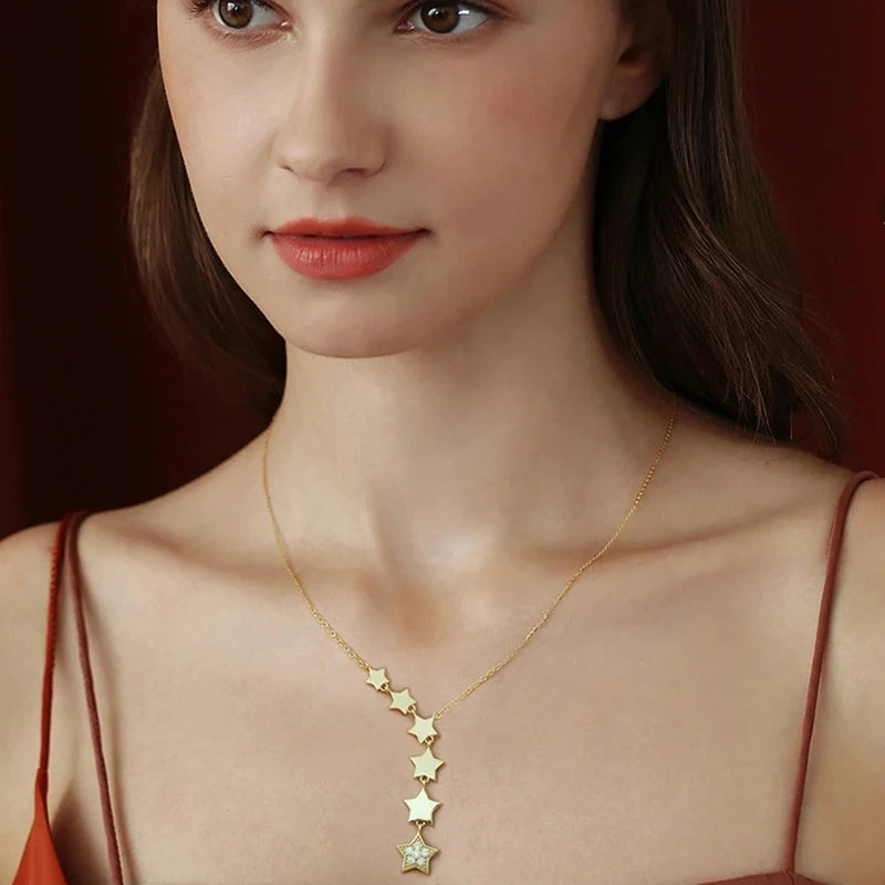 Multi-Star Pendant Necklace