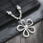 Ethnic-Style Large Flower Pendant Necklace 1