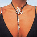 Ethnic-Style Large Flower Pendant Necklace 1