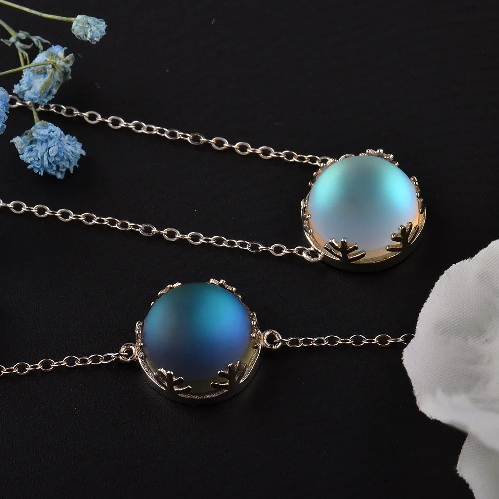Blue Northern Lights Pendant Necklace