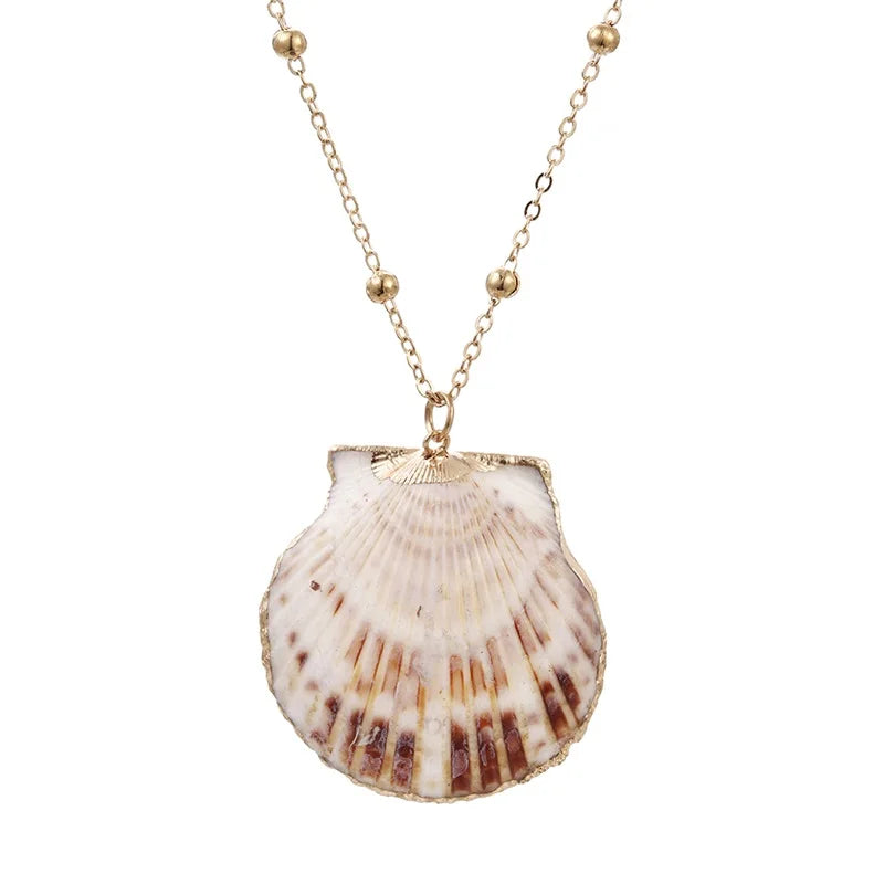 Pendant Necklace with Pretty Seashell Scallop Shell 2
