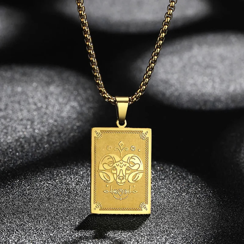 Zodiac Sign Pendant Necklace
