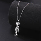 Egyptian Cartouche Pendant Necklace with Hieroglyphs