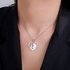 Cat & Mistress Pendant Necklace silver