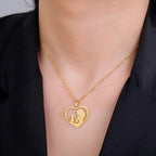 Cat & Mistress Pendant Necklace gold
