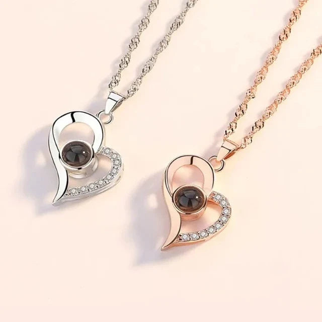 Heart Pendant Necklace "I Love You" with Gift Box