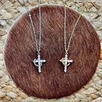 Cross & Crown Pendant Necklace silver
